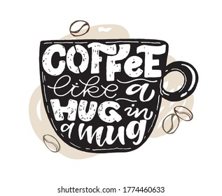Coffee time - cute hand drawn doodle lettering art. Lettering for poster, banner, web, patter, background, t-shirt design.