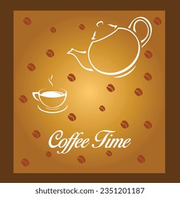 Deslumbramiento del tiempo del café: Diseño de vectores cómodo 