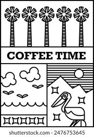 coffee time design for background, banner, poster, flyer, brochure, branding, etc