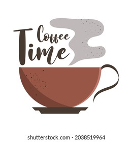 coffee time design isolated icon
