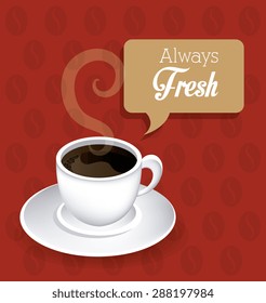 Coffee time design over beige background, vector illustration.