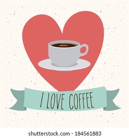 Coffee time design over white background, vector illustration