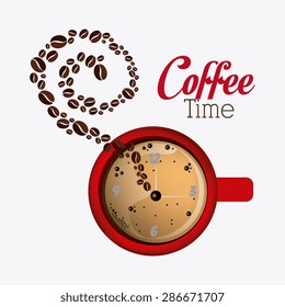 Coffee time design over white background, vector illustration.