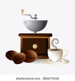 Coffee time design over white background, vector illustration.