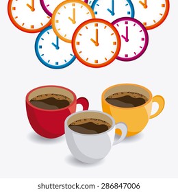 Coffee time design over white background, vector illustration.
