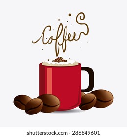 Coffee time design over white background, vector illustration.