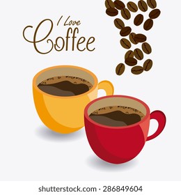 Coffee time design over white background, vector illustration.