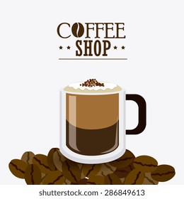 Coffee time design over white background, vector illustration.