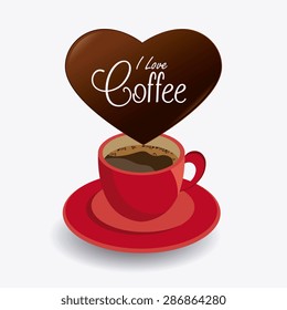 Coffee time design over white background, vector illustration.