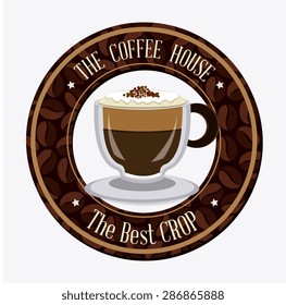 Coffee time design over white background, vector illustration.