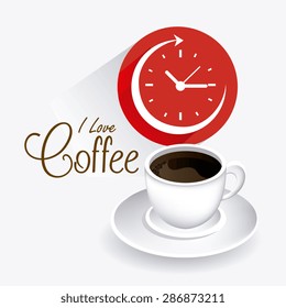 Coffee time design over white background, vector illustration.