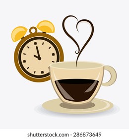 Coffee time design over white background, vector illustration.