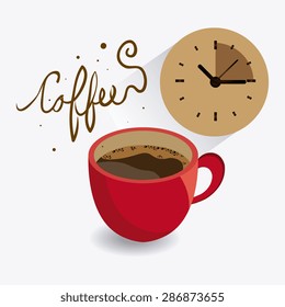 Coffee time design over white background, vector illustration.