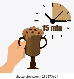 Coffee time design over white background, vector illustration.