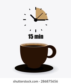 Coffee time design over white background, vector illustration.