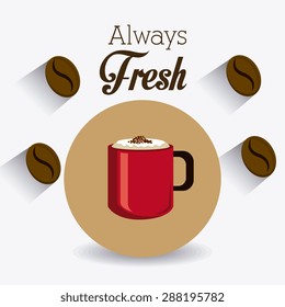Coffee time design over white background, vector illustration.
