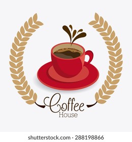 Coffee time design over white background, vector illustration.