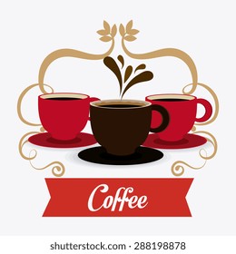 Coffee time design over white background, vector illustration.