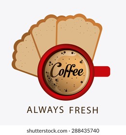 Coffee time design over white background, vector illustration.