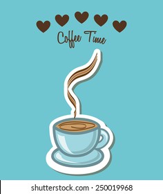 coffee time design, vector illustration eps10 graphic 