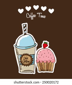 coffee time design, vector illustration eps10 graphic 