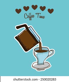coffee time design, vector illustration eps10 graphic 