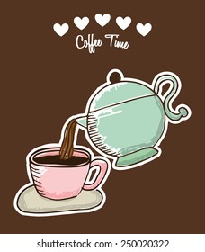 coffee time design, vector illustration eps10 graphic 