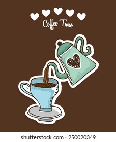 coffee time design, vector illustration eps10 graphic 