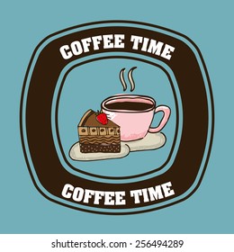 coffee time design, vector illustration eps10 graphic 