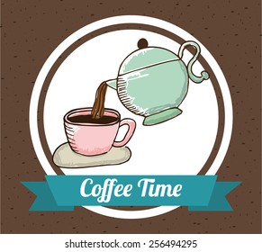 coffee time design, vector illustration eps10 graphic 