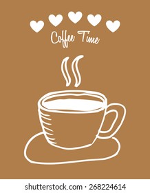 coffee time design, vector illustration eps10 graphic 