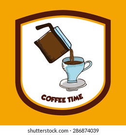 coffee time design, vector illustration eps10 graphic 