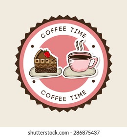 coffee time design, vector illustration eps10 graphic 