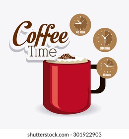 Coffee time design, vector illustration eps 10.