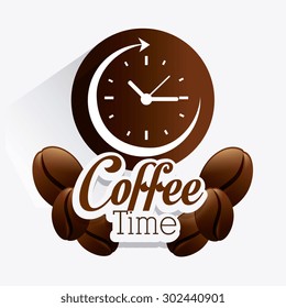 Coffee time design, vector illustration eps 10.