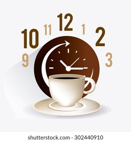 Coffee time design, vector illustration eps 10.