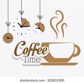 Coffee time design, vector illustration eps 10.