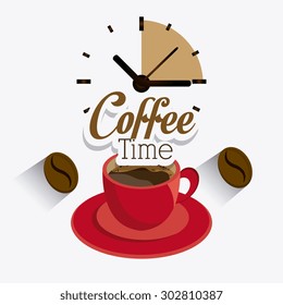 Coffee time design, vector illustration eps 10.