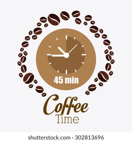 Coffee time design, vector illustration eps 10.