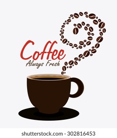 Coffee time design, vector illustration eps 10.
