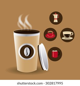 Coffee time design, vector illustration eps 10.