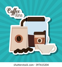 Coffee time design, Vector illustration