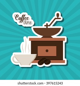 Coffee time design, Vector illustration