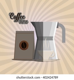 Coffee time design, vector illustration