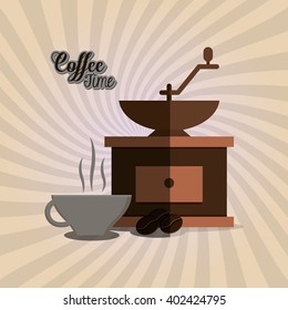 Coffee time design, vector illustration