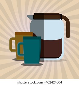 Coffee time design, vector illustration