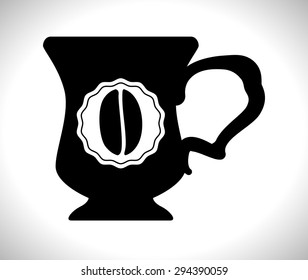 Coffee time digital design, vector illustration 10 eps graphic
