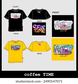 Coffee Time, doodle and  illustration for printing 