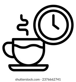 coffee time drink hot object icon