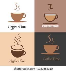 Coffee time emblem with inscription